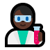 👨🏿‍🔬 man scientist: dark skin tone display on Windows